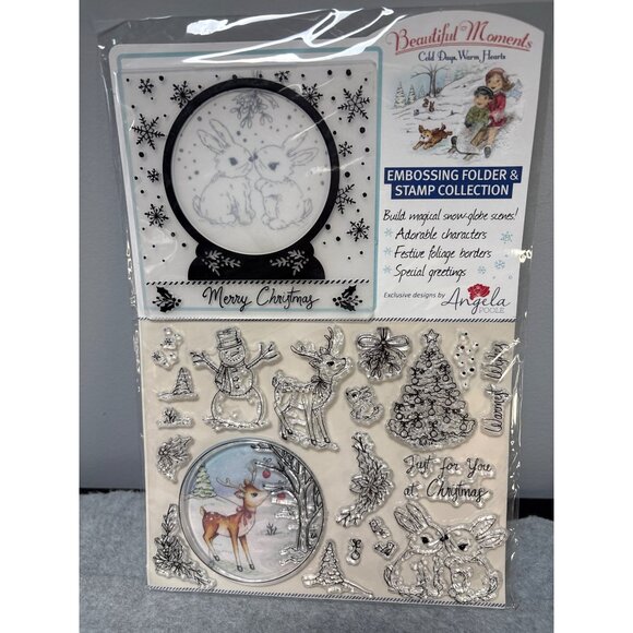 Beautiful Moments Cold Days Warm Hearts Embossing Folder & Stamp Collection - Picture 1 of 8